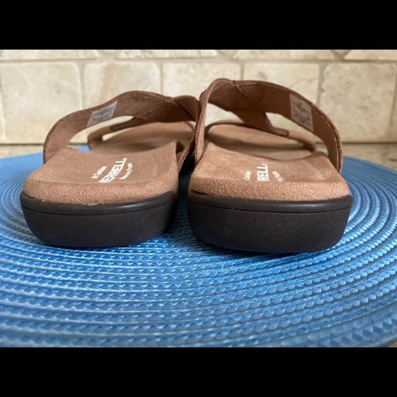NWOT Merrell Slip-On Carob Tan Camel Leather Suede NEVER worn Sandals 6 - Picture 15 of 16